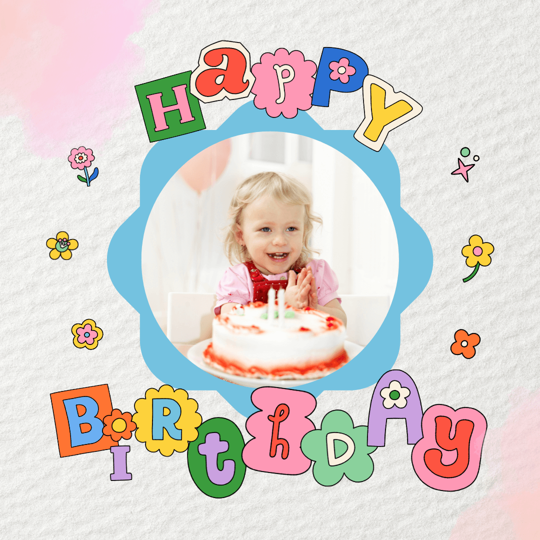 Happy-Birthday-to-little-girl-with-beautiful-image-and-stylish-background