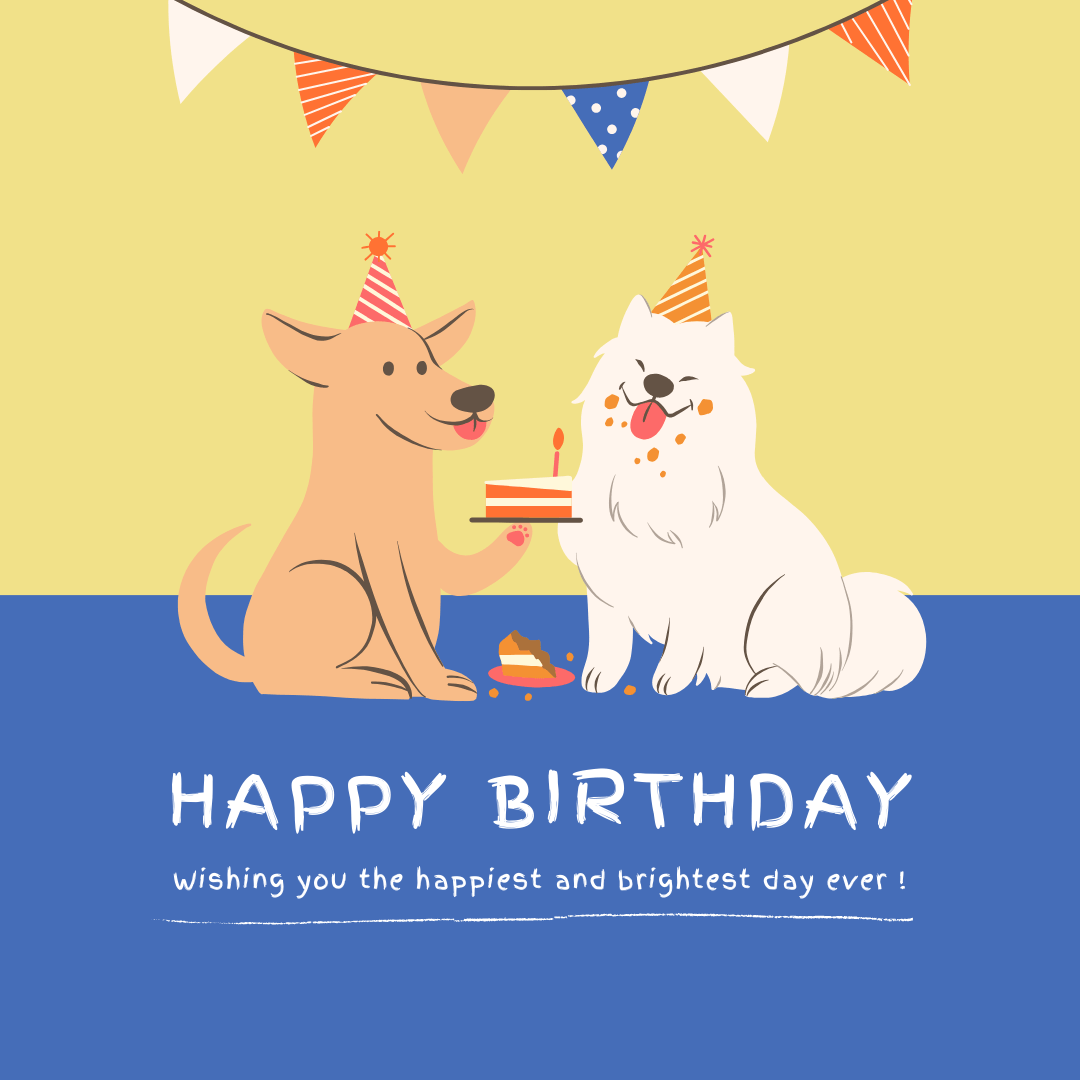 Happy-Birthday-Wishes-for-Dog-having-party-to-celebrate-the-birthday.